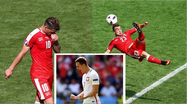 Zvicrës nuk i mjafton goli spektakolar  i Shaqirit, Xhaka humb penalltinë, kualifikohet Polonia