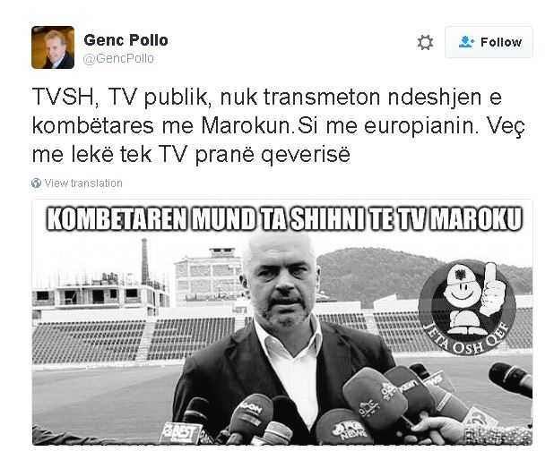 Genc Pollo fshikullon TVSH për ndeshjen me Marokun