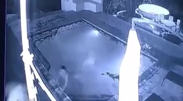 VIDEO/ Krokodili sulmon një çift në pishinë, burri “trim” braktis dhe e lë gruan në mëshirë të fatit