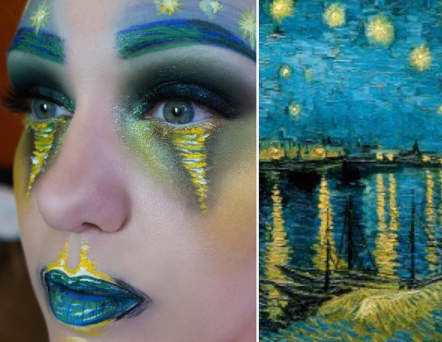 FOTO GALERI/ Grimierja transformon fytyrën e saj në piktura të famshme