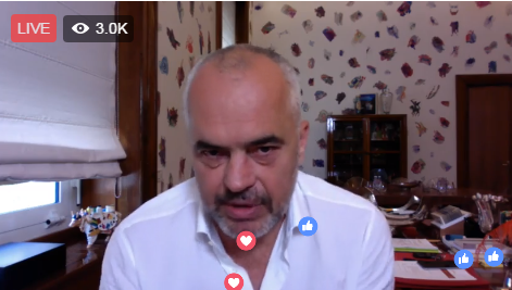 Kryeministri Rama live në facebook; i bie këmbana, ja reagimi i tij