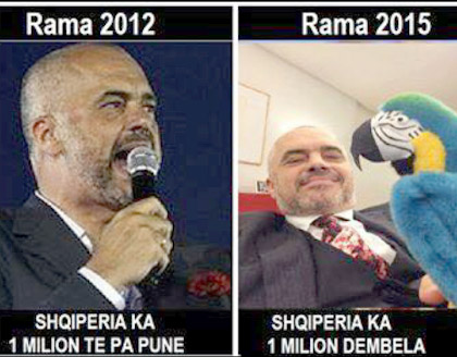 FOTO LAJM/ “Shqipëria nga 1 milion të papunë në 1 milion dembela”