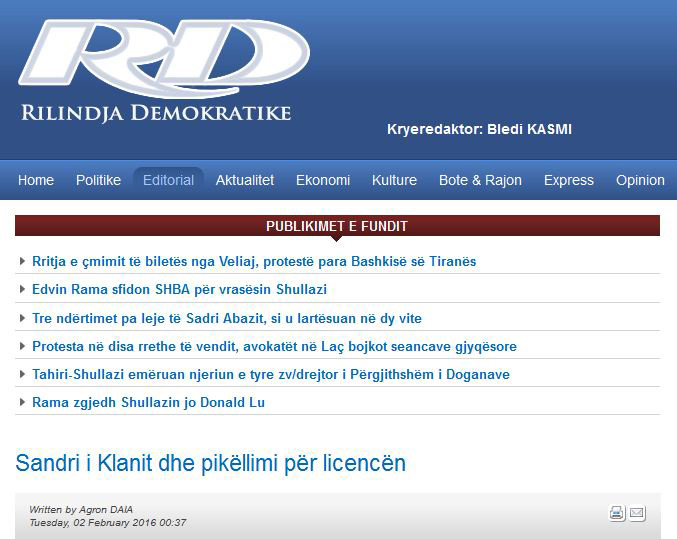 RD/ Sandri i Klanit dhe pikëllimi për licencën