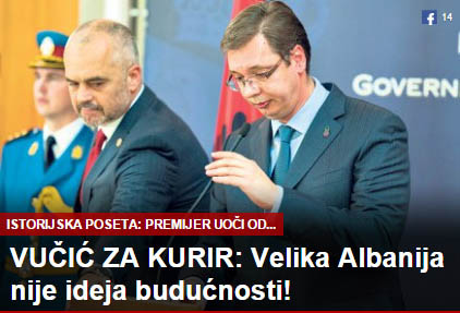 Aleksandar Vucic për “Kurir”” Serbia nuk e pëlqen idenë e Shqipërisë së Madhe