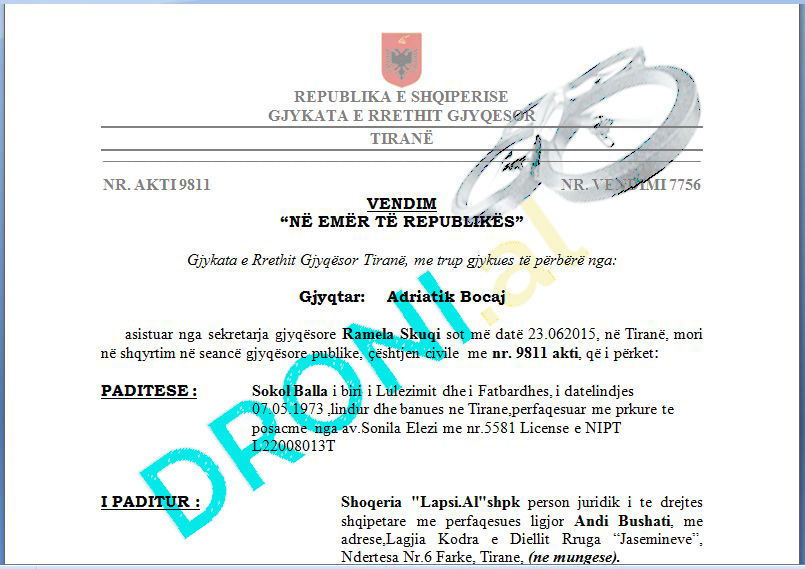 DOSJA/ Videoja intime, Sokol Balla fiton gjyqin me Lapsi.al