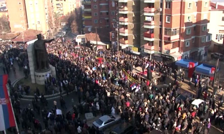 Serbët e Kosovës në protestë, në mbojtje të idesë së Beogradit