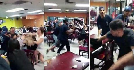 VIDEO/ Klientët grushte e shqelma midis tyre në restorant…, për patate dhe salcë