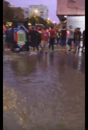 VIDEO/ Vetëm 1-javë pas inagurimit nga Rama, përmbytet stadiumi “Loro Boriçi” në Shkodër