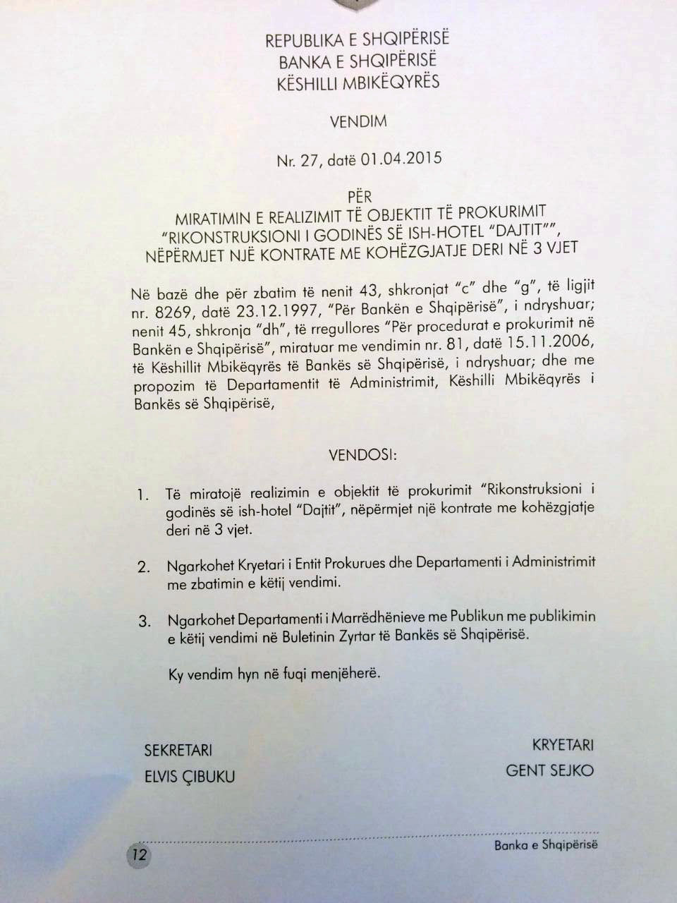 Vendimi i Guvernatorit të Bankës, hotel “Dajti” edhe 3 vjet rrënojë