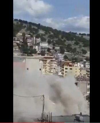 VIDEO/Shembet  me shpërthim ndërtesa 5 kateshe ne Sarande