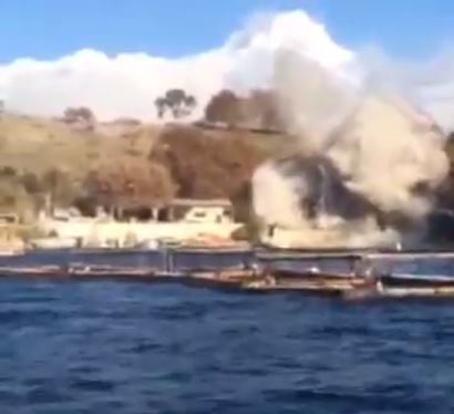 VIDEO/Dy shpërthime shembin dy shtëpi në Butrint