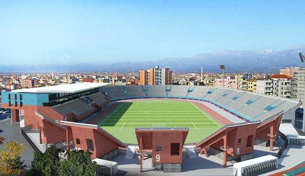 Pamja e stadiumit të ri të Shkodrës