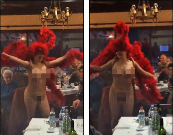 VIDEO/ Kryetari i bashkisë disa striptiste, “dhuratë” pensionistëve për Krishtlindje