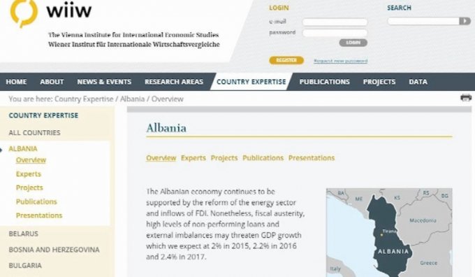 Instituti i Vjenës, pesimist për rritjen ekonomike në Shqipëri