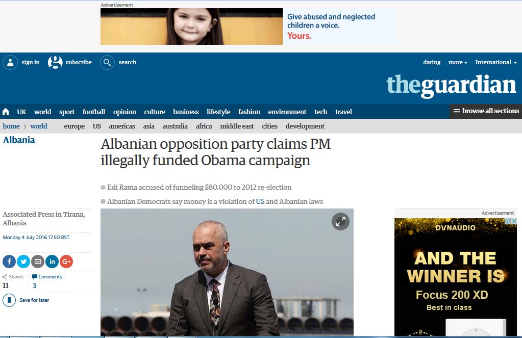 Edi Rama “nuk i lëshon” faqet e shtypit ndërkombëtar për blerjen e një fotografie 80 mijë dollarë