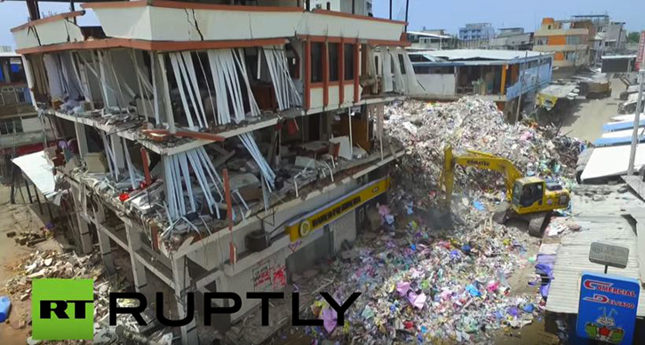 VIDEO/ Pamje me dron, ja çfarë ka bërë tërmeti në Ekuador
