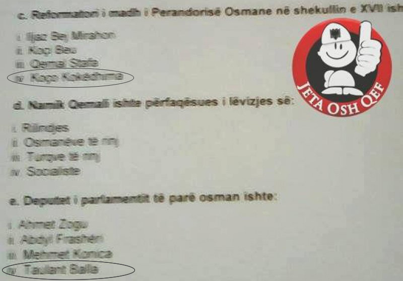 FOTO HUMOR/ Universiteti Elbasanit fut Koço Kokëdhimën dhe Taulant Ballën në histori