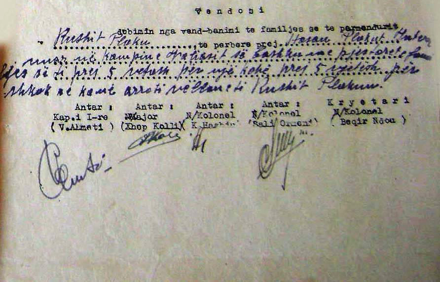 VITI 1949/ Modeli i parë i vendimit të internimeve