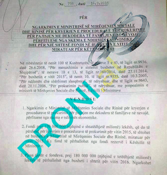 DOKUMENTI-VKM/ Tallja e qeverisë, ju blen dekodera dixhitale familjeve të varfra