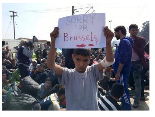 FOTO LAJM/ Vogëlushi sirian kërkon falje për sulmet në Bruksel