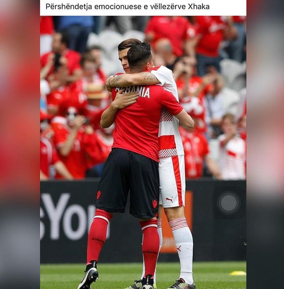 FOTO LAJM/ Përqafim emocionues mes vëllezërve Xhaka