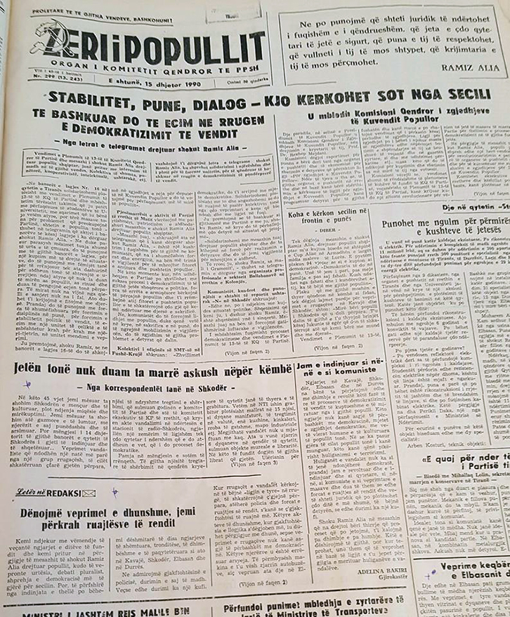 FOTO LAJM/ Ja çfarë shkruante “Zëri i Popullit” 25 vjet të shkuara për protestën e parë antikomuniste në Shkoder