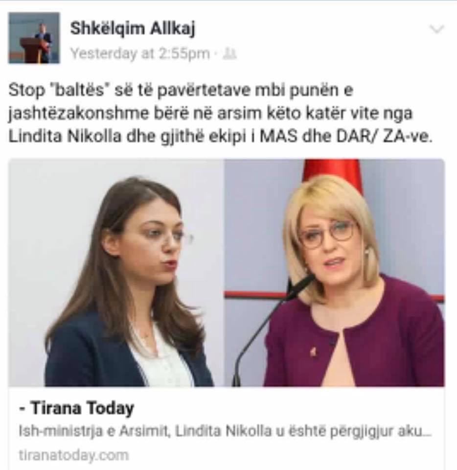 Drejtori i Arsimit në Fier, fushatë për Nikollën e PS