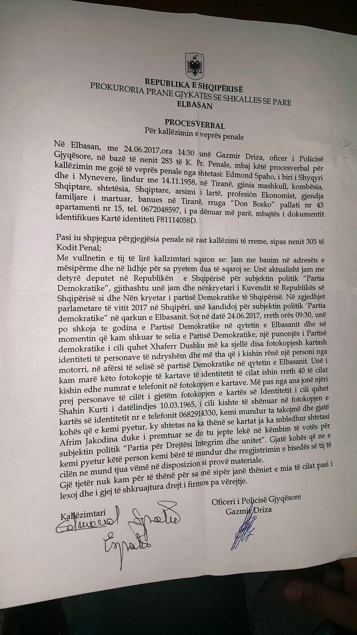 FOTO & VIDEO/ Denoncon nënkryetari i PD-së: Ja si u blenë votat në 25 qershor