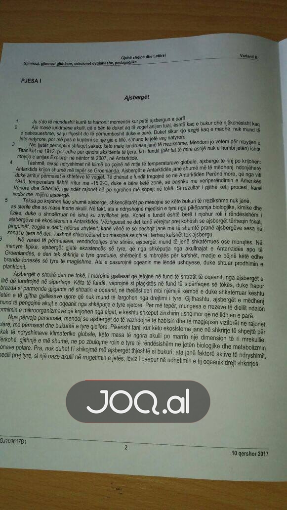 SKANDAL/ Ndërkohë që nxënësit bënin provimin e maturës, teza bën xhiro në media