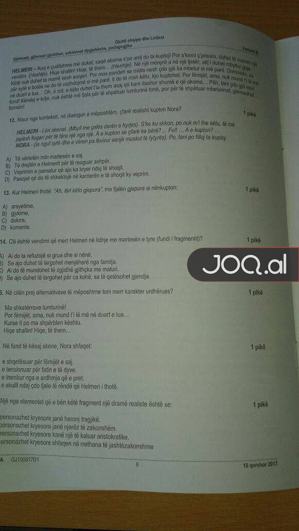 SKANDAL/ Ndërkohë që nxënësit bënin provimin e maturës, teza bën xhiro në media