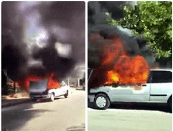 VIDEO/ Fier, makina merr flakë duke ecur në mes të qytetit