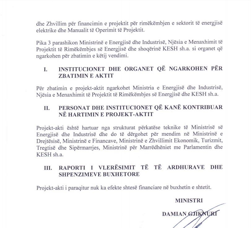 FOTO DOKUMENT/ Zëvendëskryeministrja Mandija: Si po manipulohet për (mos)blerjen e energjisë me “ngatërrimin” e dy VKM-ve