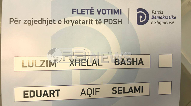 FOTO/ Kjo është fleta e votimit për kryetarin e PD