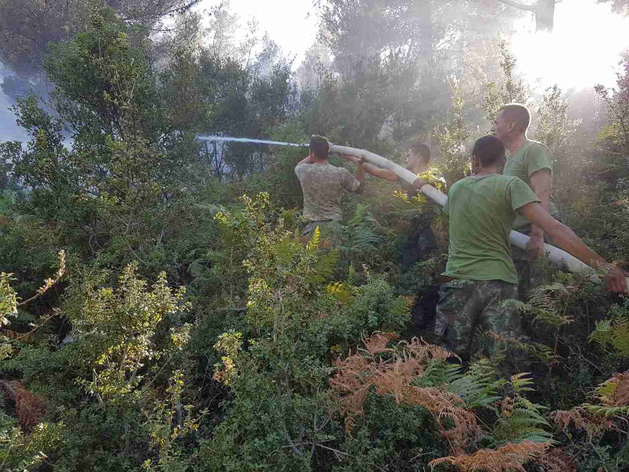 FOTO/ Lufta për shuarjen e zjarreve, mbi 300 efektivë të Forcave të Armatosura të angazhuar
