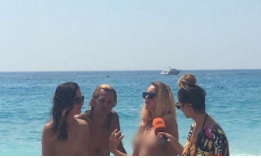 FOTO/ Modelja shqiptare habit pushuesit e jugut, del nudo në plazh