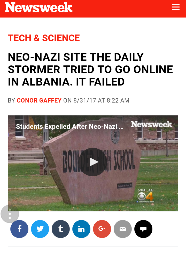 Shqipëria regjistron domenin neonazist të bllokuar në Gjermani