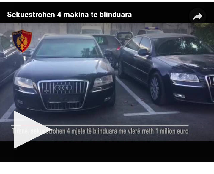 VIDEO/ Tiranë, sekuestrohen 1 milion euro makina të blinduara