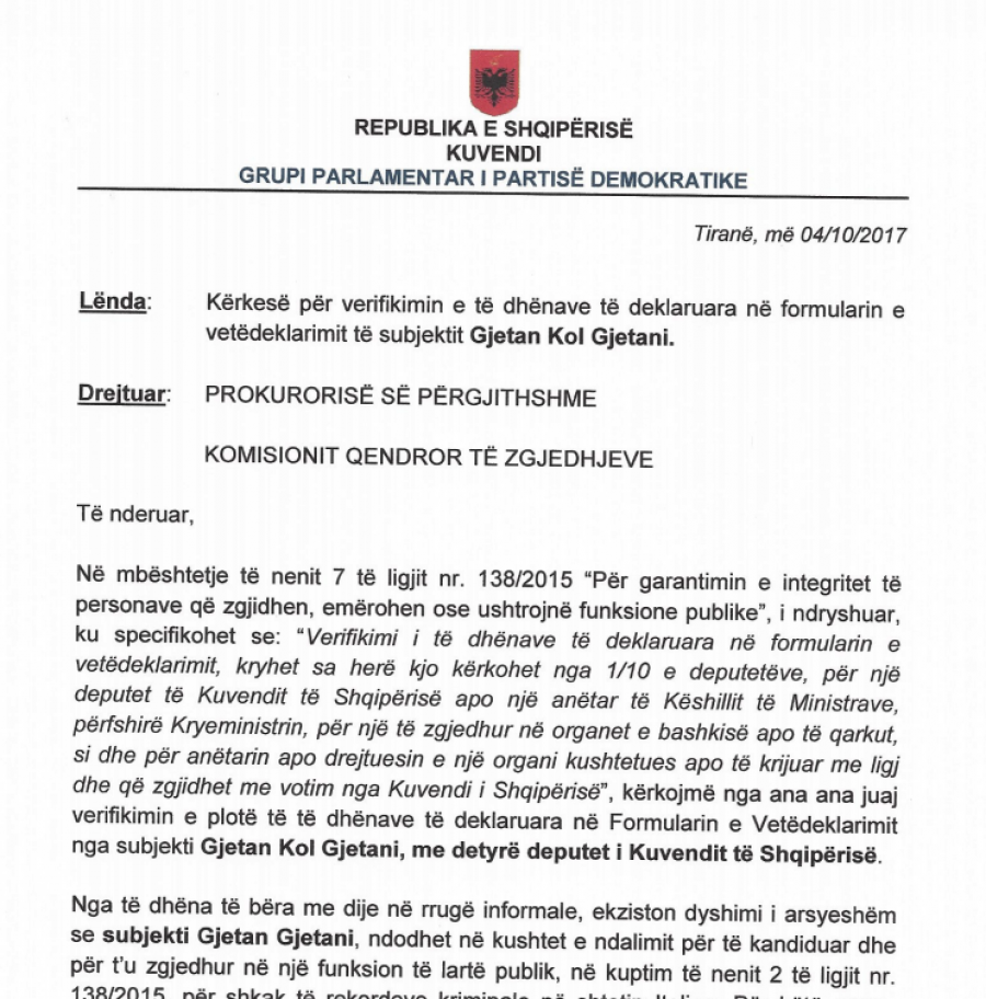 EMRAT & FOTO/ Dekriminalizimi, PD kërkon verifikimin për dy deputetë të mazhorancës