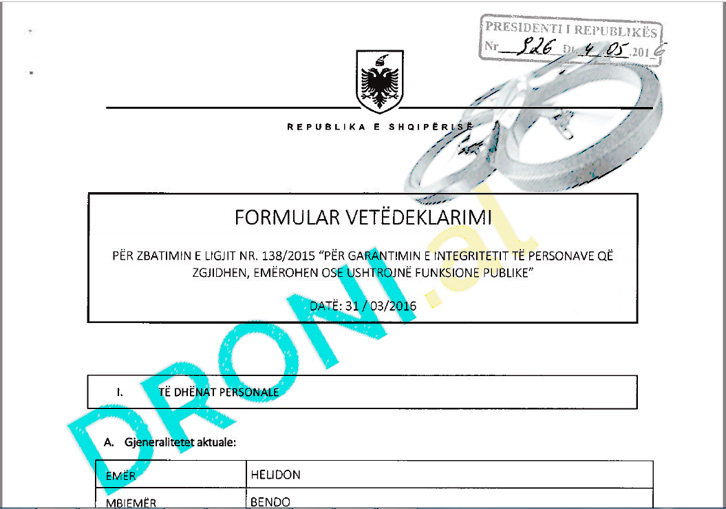 FORMULARI VETEDEKLARIMIT/ Kreu i ri i SHISH me dy emra, një për Greqi dhe një për Shqipëri