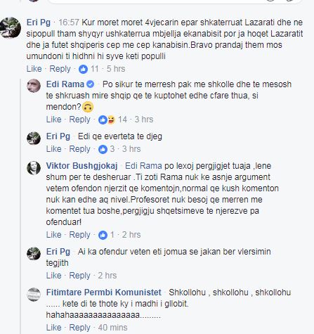 REPLIKAT/ “Dorëzo Tahirin!” – Edi Rama humbet vetëkontrollin u përvishet komentuesve në “Facebook”