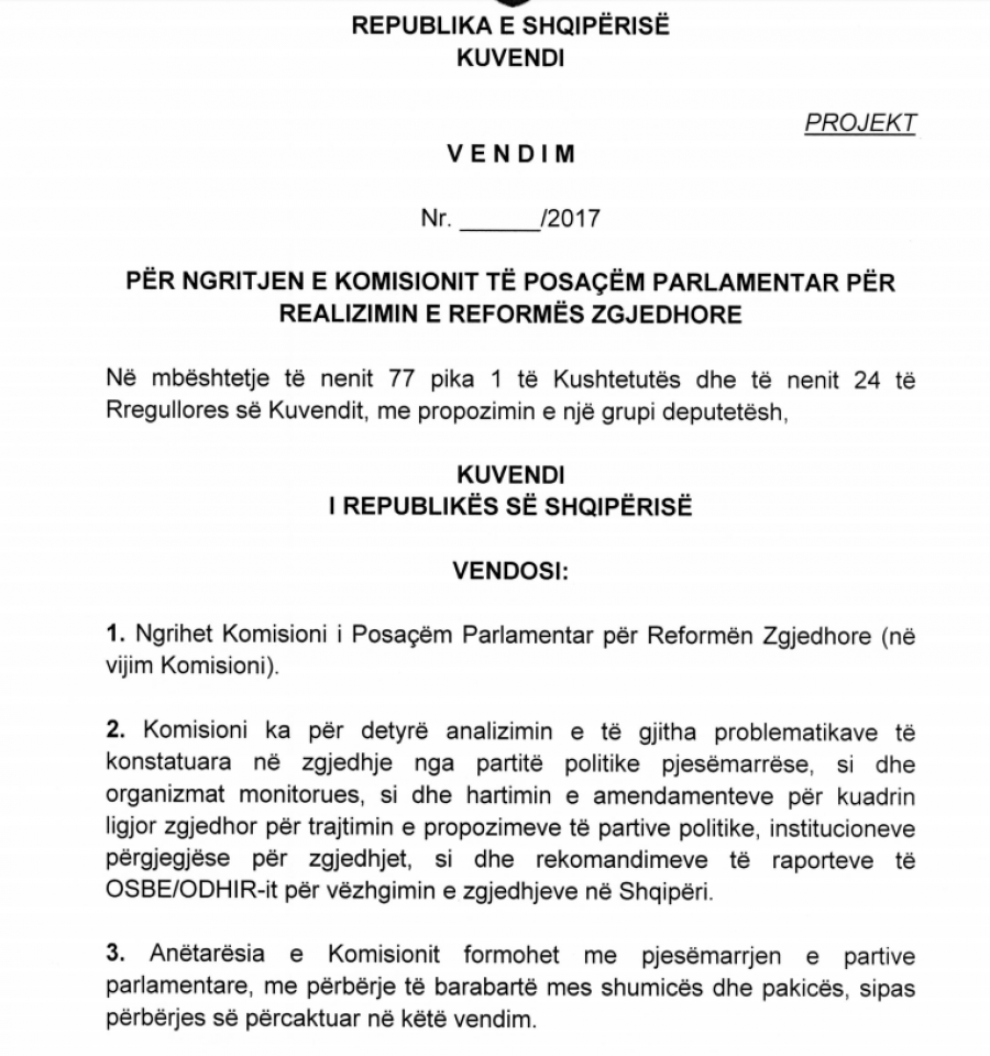 KËRKESA/ Reforma Zgjedhore, ja çfarë synon Partia Demokratike