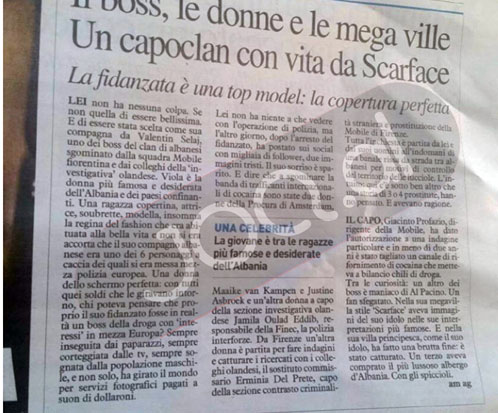 FOTO/ “Buzëqeshja e saj është zhdukur”, ja shkrimi i gazetës italiane për Viola Spiron dhe të dashurin bos droge