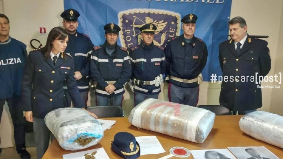 FOTO GALERI/ Shqiptari në Pescara kapet me700 mijë euro drogë në makinë