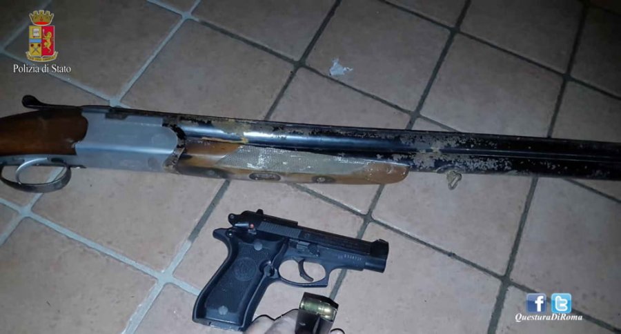 Romë, policia arreston dy shqiptarë, ju gjenden drogë e armë