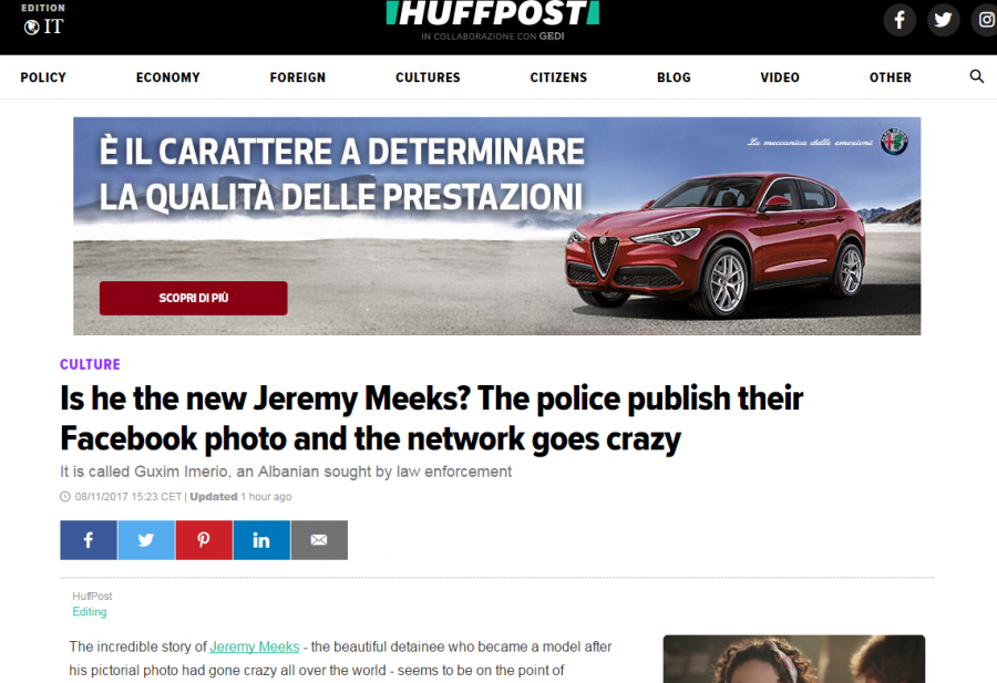 EMRI & FOTO LAJM/ “Çmenden” femrat! Tashmë një shqiptar  i burgosuri më seksi në botë