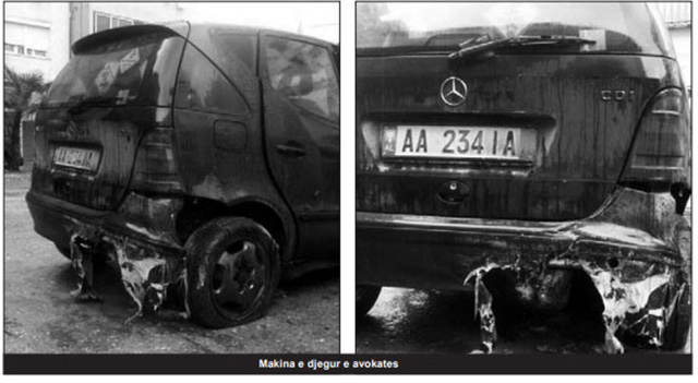 FOTO/ Tiranë, avokates i djegin makinën natën, zbardhen dëshmitë në polici