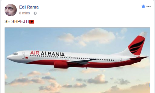 FOTO/ Rama me një foto sjell lajmin e mirë për “Air Albania”