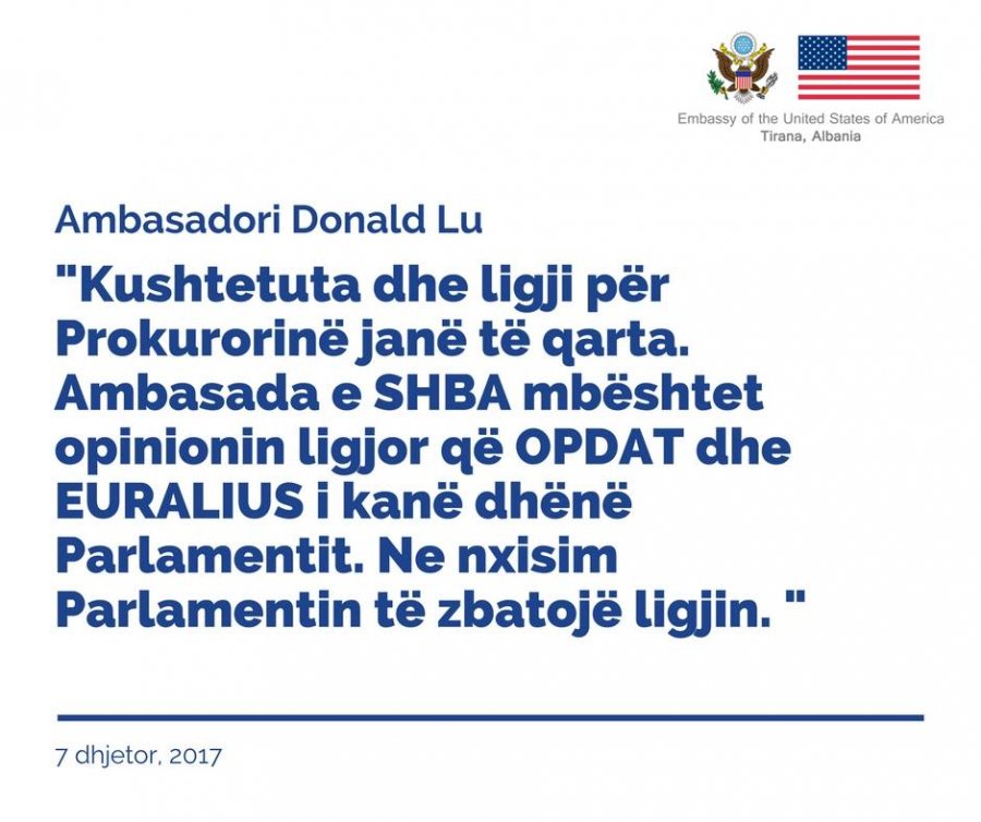 Zgjedhja e Kryeprokurorit të ri, përfshihet edhe Donald Lu: Kushtetuta dhe ligji janë të qartë