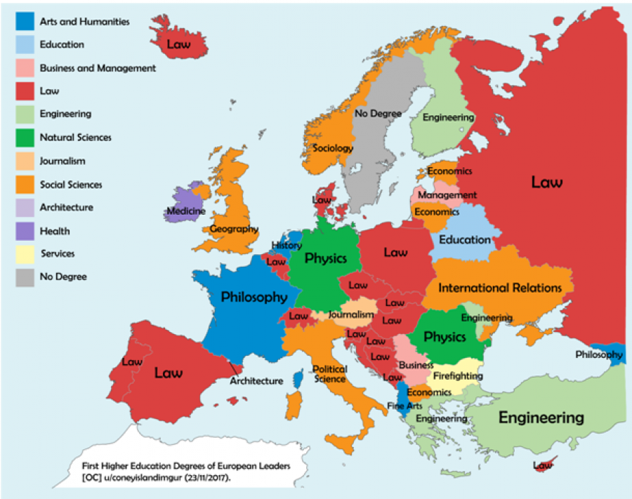 FOTO/ Harta e diplomave të liderëve europianë, dominojnë juristët, por spikasin ‘artisti’ Rama dhe ‘zjarrëfikësi’ Borisov