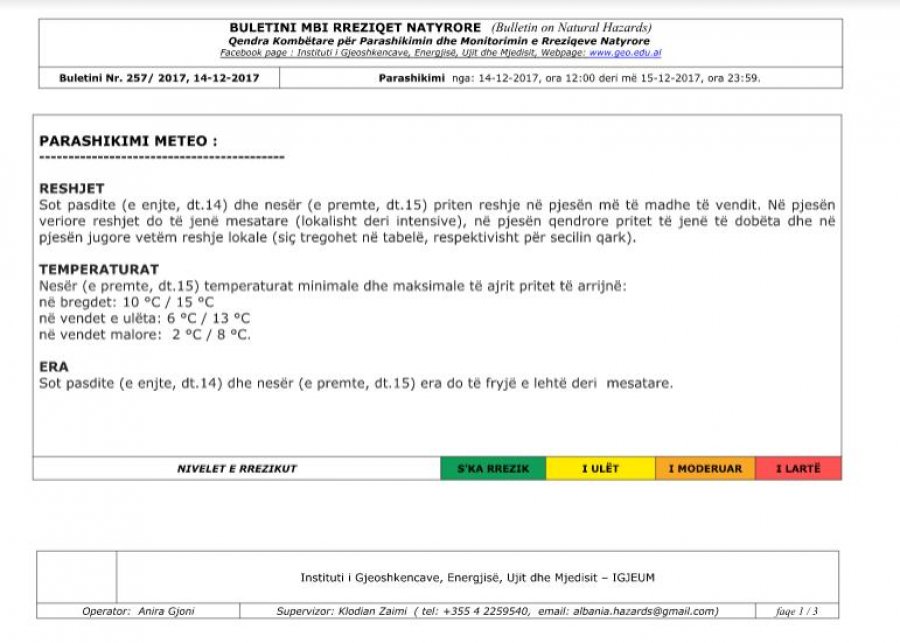 FOTO/ Shqipëria rivendoset nën ‘pushtetin’ e shiut, ja zonat me rrezikun më të madh